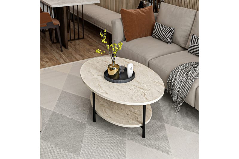 Burata Sofabord 90 cm - Beige - Møbler - Bord - Sofabord