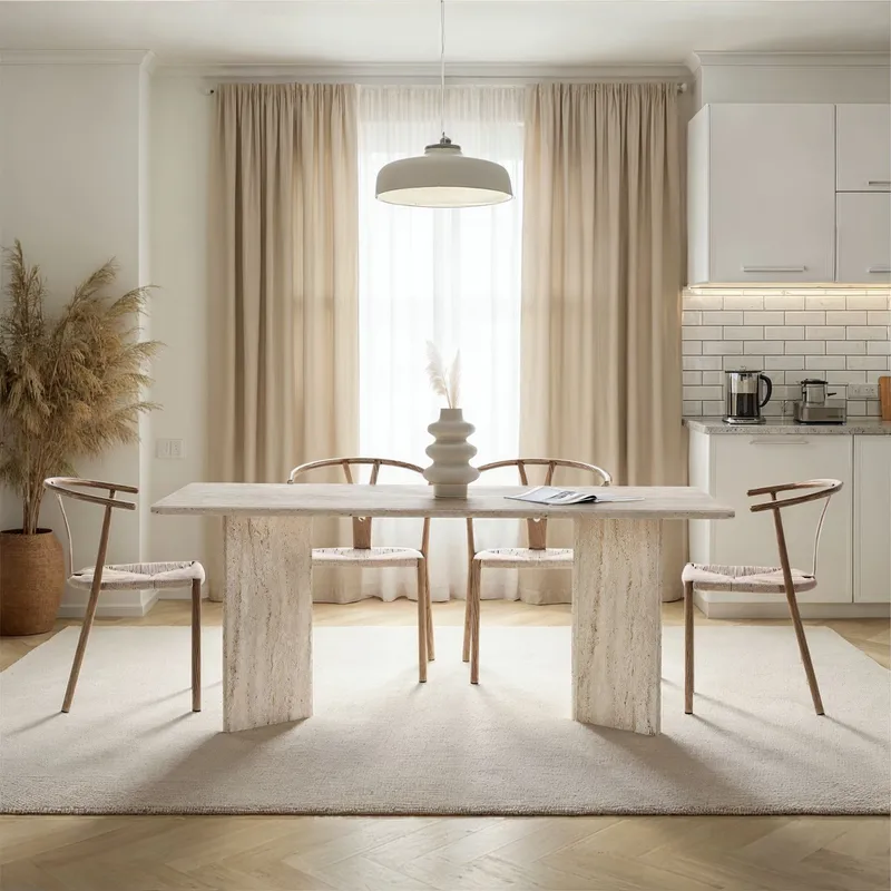 Cadron spisebord 180 cm rektangulært - Travertin - Møbler - Bord - Spisebord & kjøkkenbord