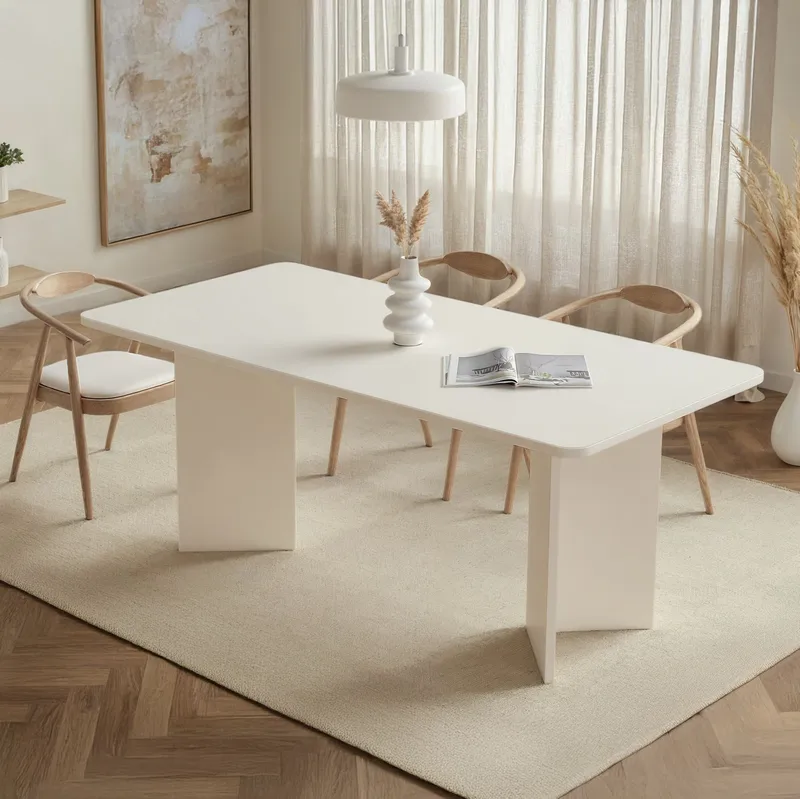 Cadron spisebord 180 cm rektangulært - Tre Hvit - Møbler - Bord - Spisebord & kjøkkenbord