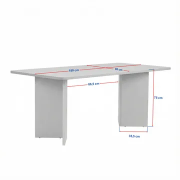 Cadron spisebord 180 cm rektangulært - Tre Hvit - Møbler - Bord - Spisebord & kjøkkenbord