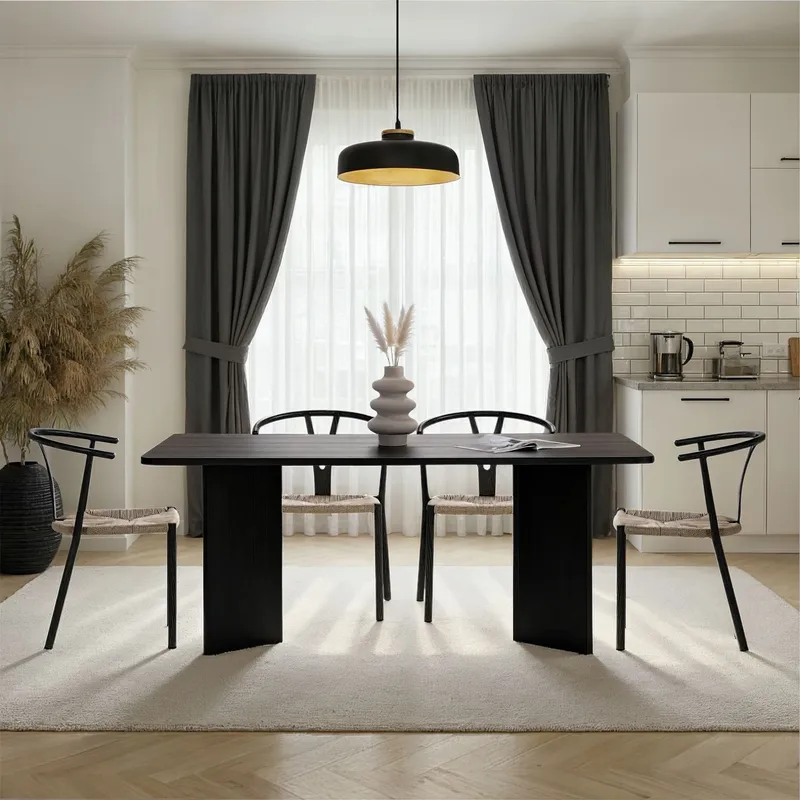 Cadron spisebord 180 cm rektangulært - Tre Svart - Møbler - Bord - Spisebord & kjøkkenbord