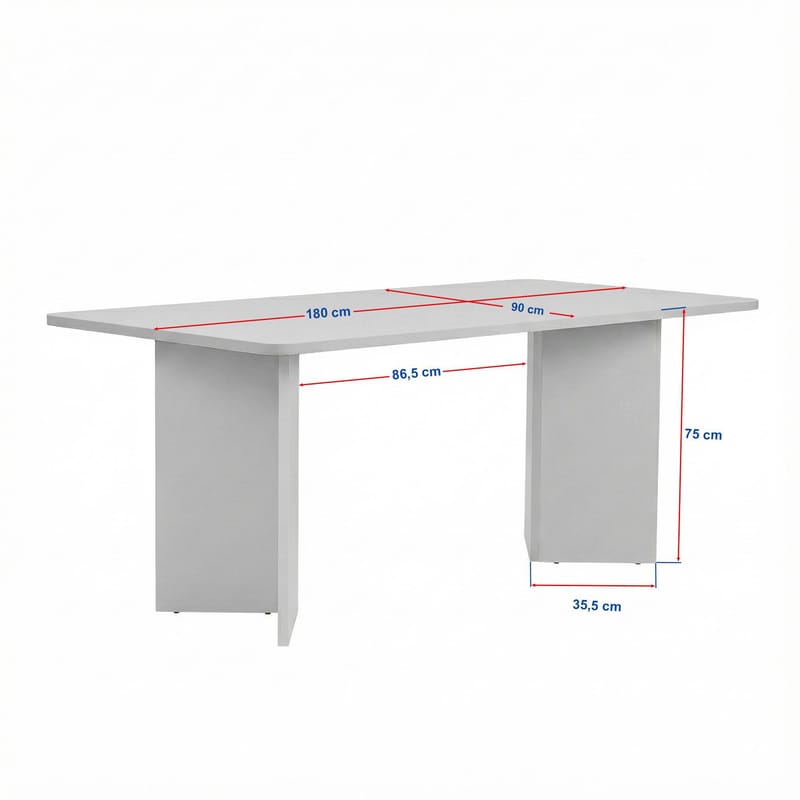 Cadron spisebord 180 cm rektangulært - Tre Svart - Møbler - Bord - Spisebord & kjøkkenbord