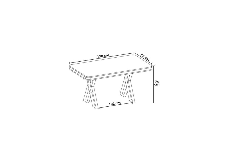 Calchera Spisebord 130 cm Rektangulær - Sort Marmor/Krom - Møbler - Bord - Spisebord & kjøkkenbord