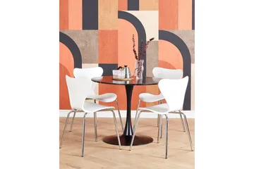 Calmar Spisebord 90 cm Rund - Svart - Møbler - Bord - Spisebord & kjøkkenbord