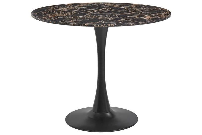 Calmar Spisebord 90x74 cm Rundt - Svart/Gull - Møbler - Bord - Spisebord & kjøkkenbord