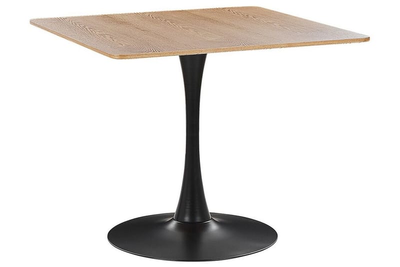 Calmar Spisebord 90x90 cm, Lys Brun/Sort