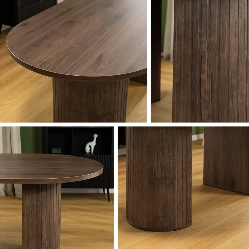 Calvion spisebord 185 cm ovalt - Svart - Møbler - Bord - Spisebord & kjøkkenbord
