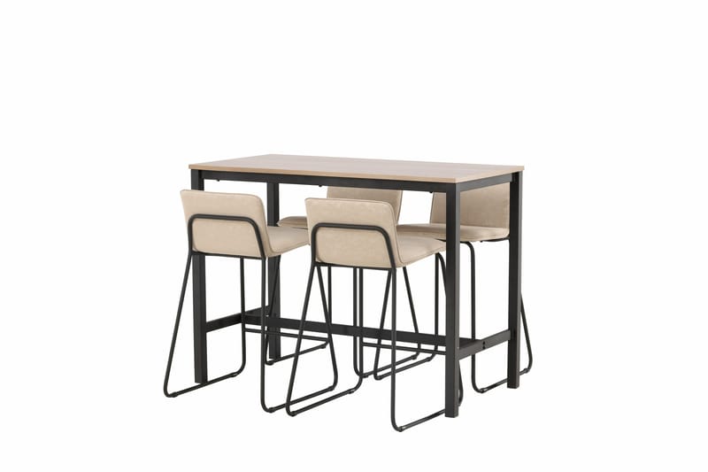 Camden Barbord 60x120 cm med 4 Bisbee Stoler - Beige - Møbler - Bord - Barbord & ståbord