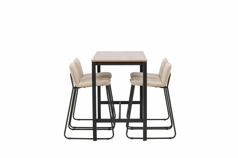 Camden Barbord 60x120 cm med 4 Bisbee Stoler - Beige - Møbler - Bord - Barbord & ståbord