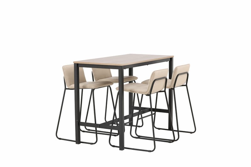Camden Barbord 60x120 cm med 4 Bisbee Stoler - Beige - Møbler - Bord - Barbord & ståbord