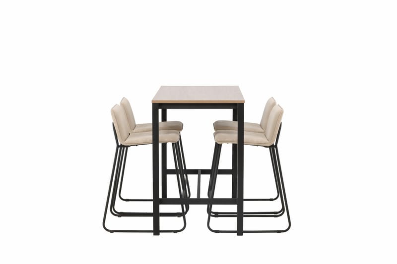 Camden Barbord 60x120 cm med 4 Bisbee Stoler - Beige - Møbler - Bord - Barbord & ståbord