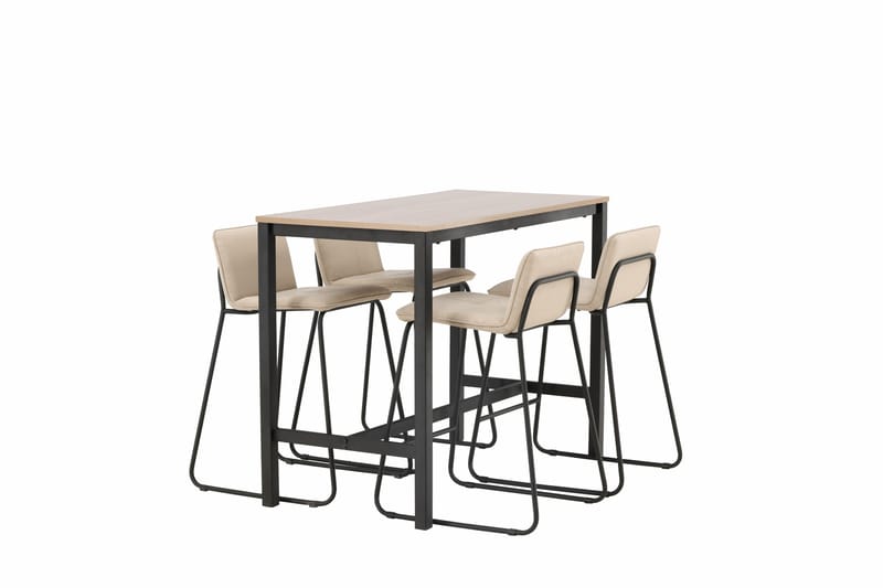 Camden Barbord 60x120 cm med 4 Bisbee Stoler - Beige - Møbler - Bord - Barbord & ståbord