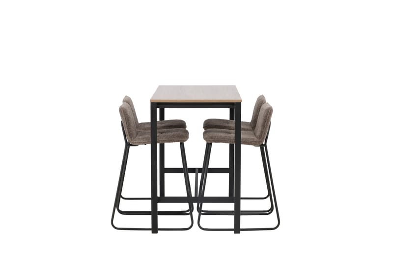 Camden Barbord 60x120 cm med 4 Bisbee Stoler - Mørk grå - Møbler - Bord - Barbord & ståbord