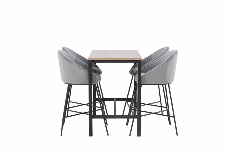 Camden Barbord 60x120 cm med 4 Velvet Stoler - Mørk grå - Møbler - Bord - Barbord & ståbord