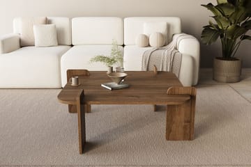 Campwell sofabord 90 cm kvadratisk - Valnøtt - Møbler - Bord - Sofabord