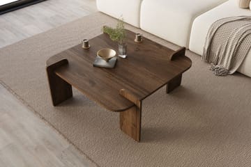 Campwell sofabord 90 cm kvadratisk - Valnøtt - Møbler - Bord - Sofabord