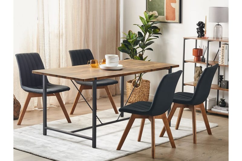 Carbo Spisebord 80x160 cm - Mørk Brun/Svart - Møbler - Bord - Spisebord & kjøkkenbord