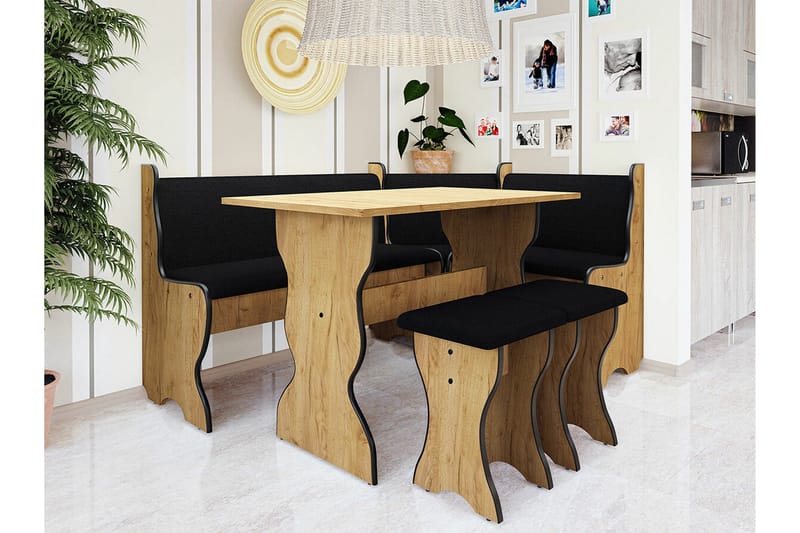 Carnew Kjøkkenskap - Svart - Møbler - Bord - Spisegrupper