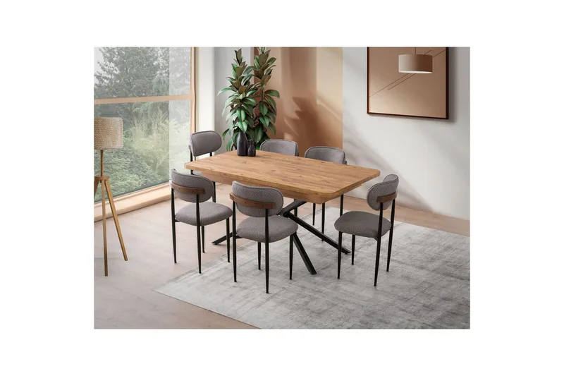 Cassel Spisebord 160 cm Rektangulær - Brun - Møbler - Bord - Spisebord & kjøkkenbord