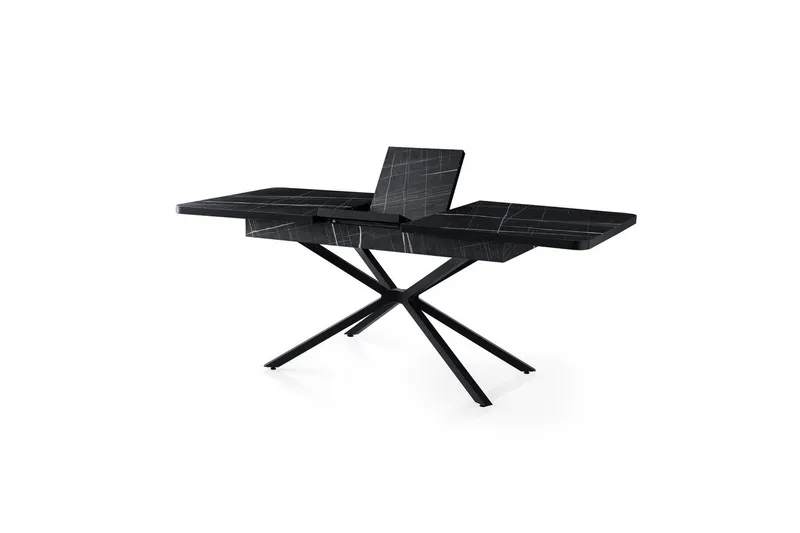 Cassel Spisebord 160 cm Rektangulær - Sort/Hvit - Møbler - Bord - Spisebord & kjøkkenbord