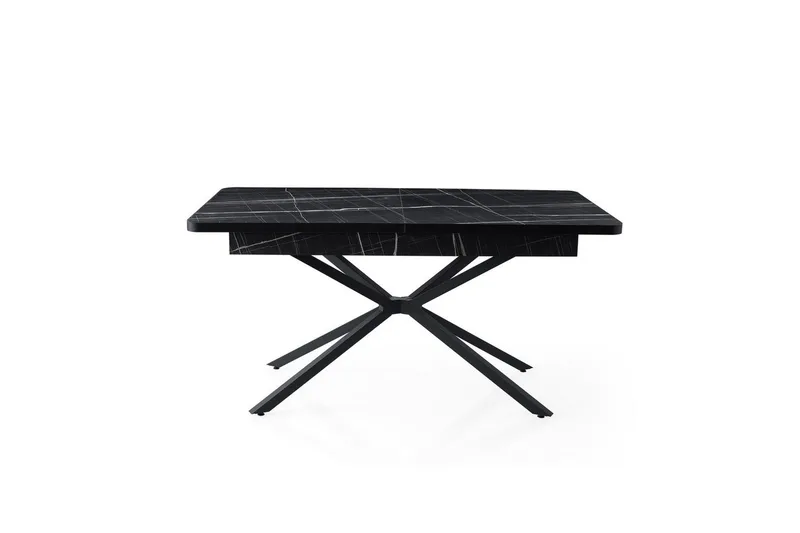 Cassel Spisebord 160 cm Rektangulær - Sort/Hvit - Møbler - Bord - Spisebord & kjøkkenbord