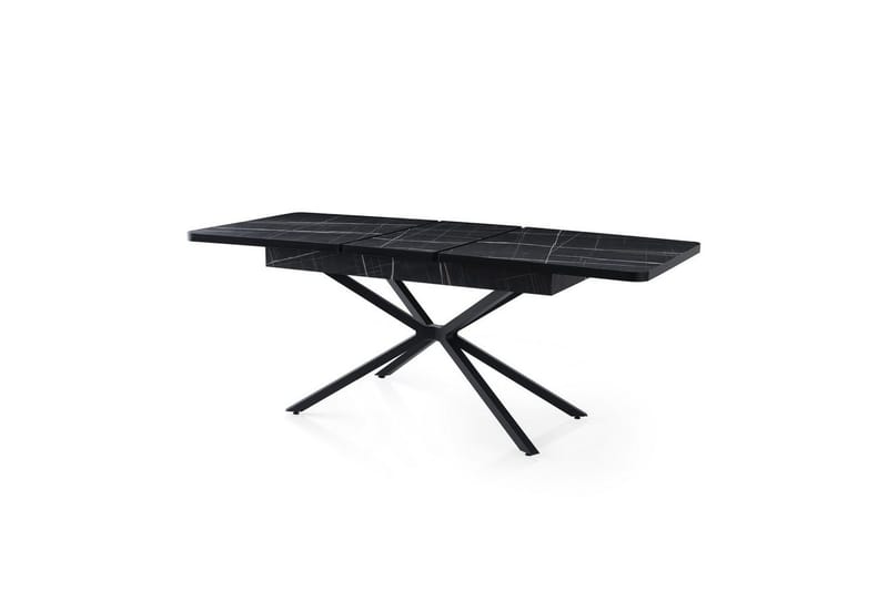 Cassel Spisebord 160 cm Rektangulær, Sort/Hvit