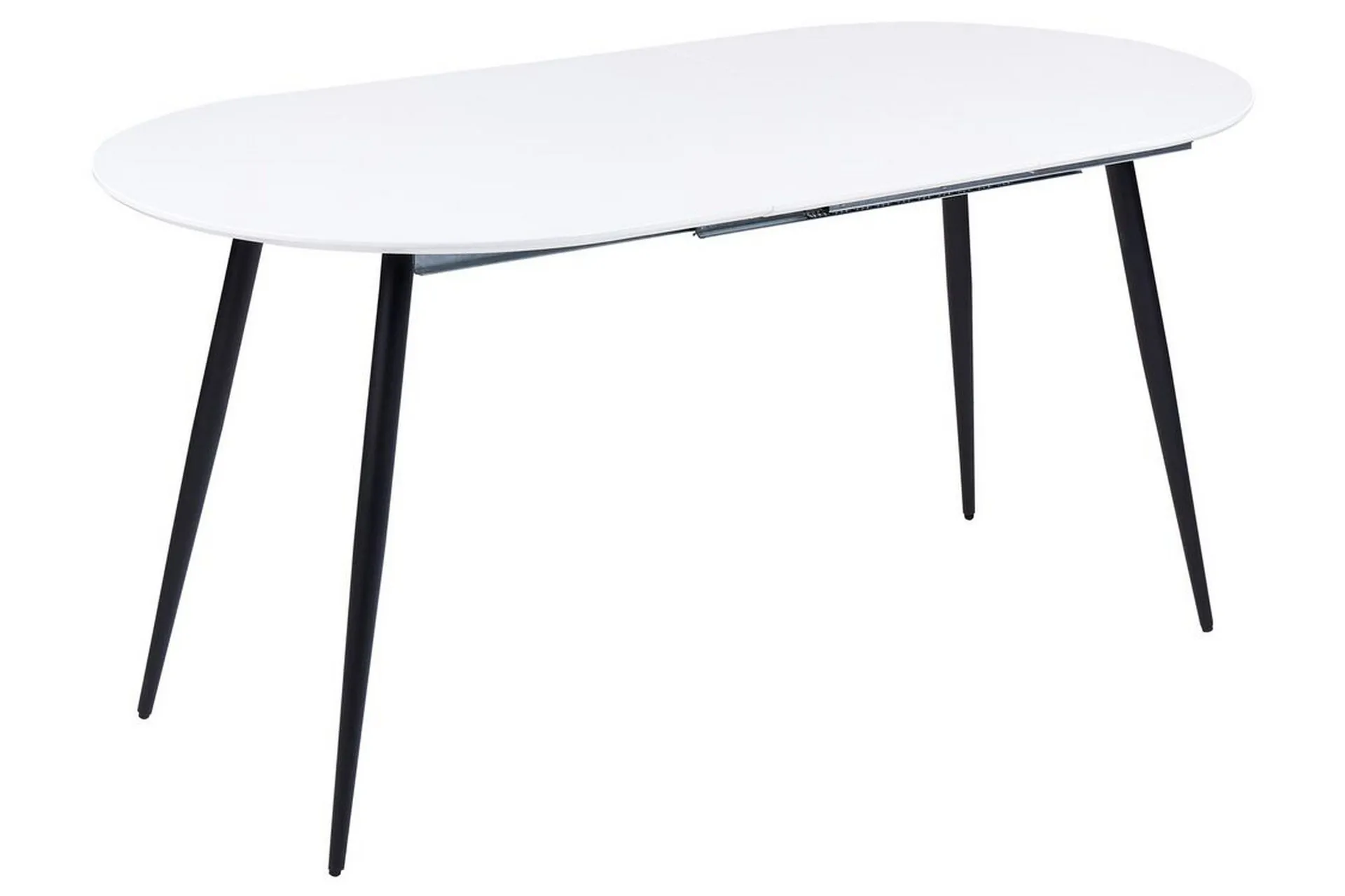 Castellana Spisebord Uttrekkbart 120-160x80 cm - Hvit Svart