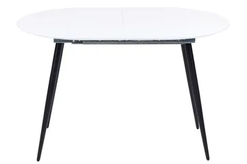 Castellana Spisebord Uttrekkbart 120-160x80 cm - Hvit Svart - Møbler - Bord - Spisebord & kjøkkenbord