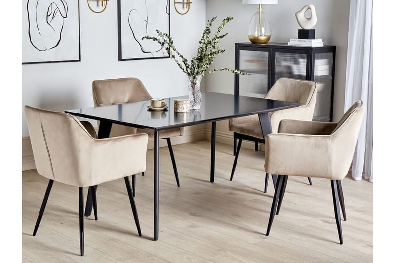 Cavallino Spisebord 90x150 cm - Svart - Møbler - Bord - Spisebord & kjøkkenbord