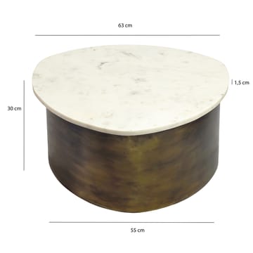 Cedrik sofabord med marmorplate - hvit / gull - Møbler - Bord - Sofabord