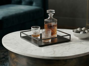 Cedrik sofabord med marmorplate - hvit / gull - Møbler - Bord - Sofabord