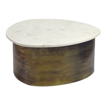 Cedrik sofabord med marmorplate - hvit / gull - Møbler - Bord - Sofabord