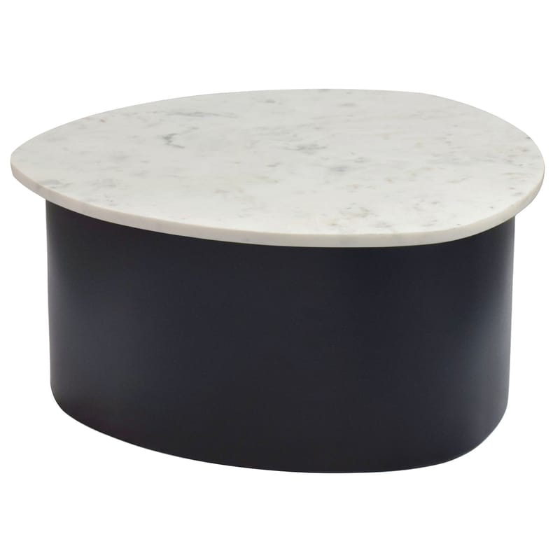 Cedrik sofabord med marmorplate - hvit / svart - Møbler - Bord - Sofabord
