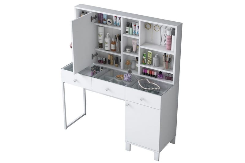 Ceris Sminkebord 120 cm - Hvit - Møbler - Bord - Sminkebord & toalettbord