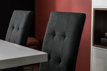 Cesi Spisegruppe 140 cm med 4 Viktor Stol - Hvit/Svart/Svart PU - Møbler - Bord - Spisegrupper