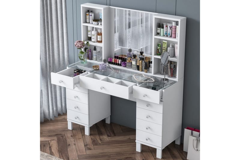 Ceylon Sminkebord 120 cm - Hvit - Møbler - Bord - Sminkebord & toalettbord