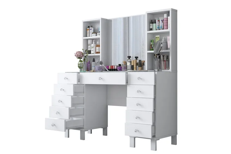 Ceylon Sminkebord 120 cm - Hvit - Møbler - Bord - Sminkebord & toalettbord - Sminkebord med speil