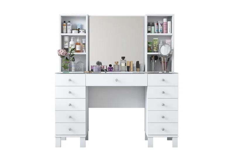 Ceylon Sminkebord 120 cm, Hvit