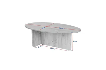 Ceyra Ovalt Sofabord 120 cm i Tre - Brun - Møbler - Bord - Sofabord