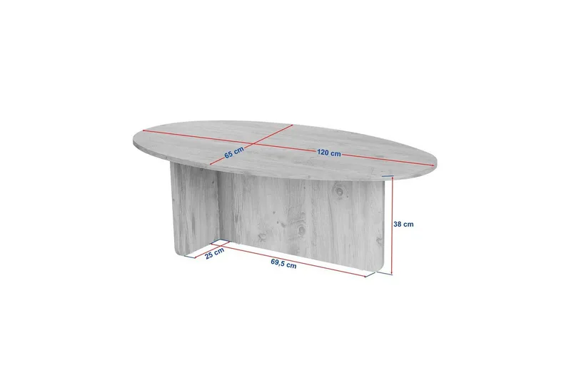 Ceyra Sofabord 120 cm - Valnøtt - Møbler - Bord - Sofabord