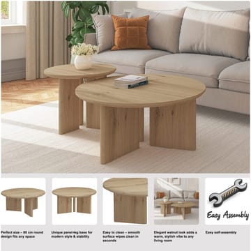 Chatham sofabord rundt 80 cm - Eik - Møbler - Bord - Sofabord