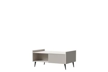 Chiku 100 cm Rektangulært Sofabord med Hyller i Malt Tre - Beige - Møbler - Bord - Sofabord