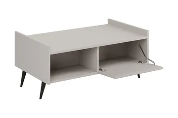 Chiku 100 cm Rektangulært Sofabord med Hyller i Malt Tre - Beige - Møbler - Bord - Sofabord
