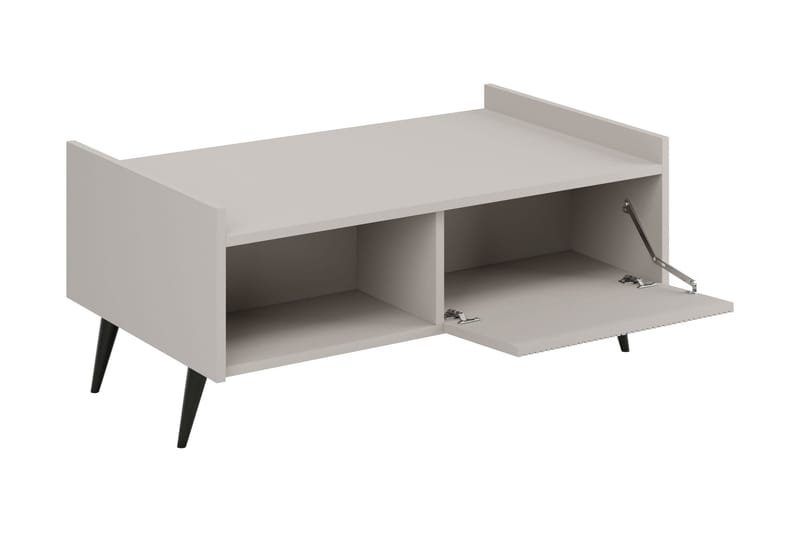 Chiku 100 cm Rektangulært Sofabord med Hyller i Malt Tre - Beige - Møbler - Bord - Sofabord