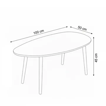 Childress sofabord 100 cm - Valnøtt - Møbler - Bord - Sofabord