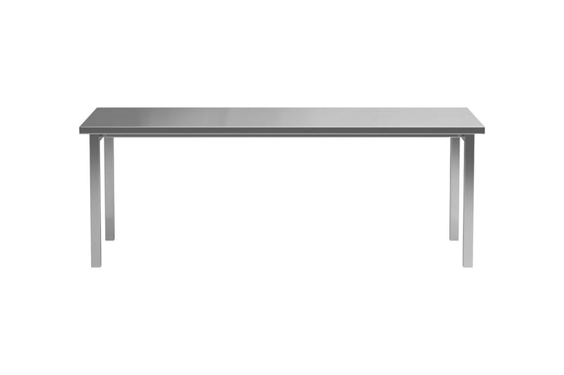Cilo Stort Rektangulært Spisebord 210 cm i Tre og Metall - Sølv - Møbler - Bord - Spisebord & kjøkkenbord