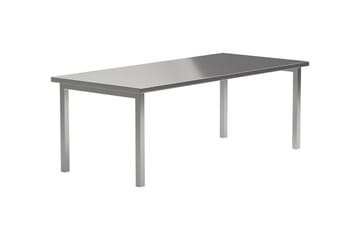 Cilo Stort Rektangulært Spisebord 210 cm i Tre og Metall - Sølv - Møbler - Bord - Spisebord & kjøkkenbord