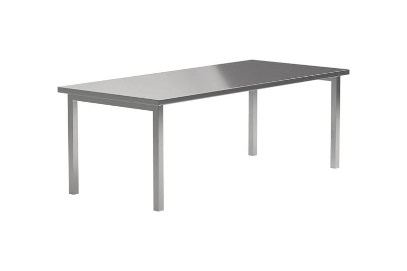 Cilo Stort Rektangulært Spisebord 210 cm i Tre og Metall - Sølv - Møbler - Bord - Spisebord & kjøkkenbord
