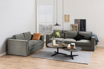 Cimino Ovalt Sofabord 84 cm i Keramikk med Understell i Metall - Mørkegrå - Møbler - Bord - Sofabord