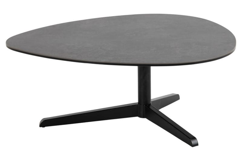 Cimino Ovalt Sofabord 84 cm i Keramikk med Understell i Metall - Mørkegrå - Møbler - Bord - Sofabord